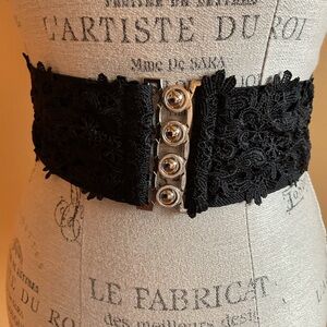 Lace Wide Decorative Waist Belt S/M